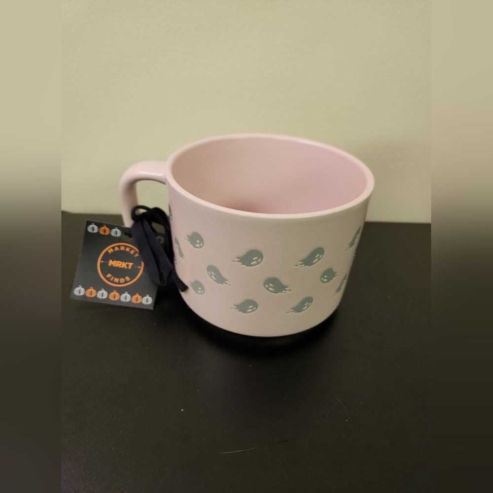 Halloween Pink Ghost Mug NWT